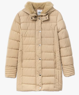 Manteau matelassé avec col montant doublé femme vue4 - GEMO 4G FEMME - GEMO