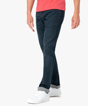 Jean homme coupe straight aspect usé sur les hanches vue1 - GEMO (HOMME) - GEMO