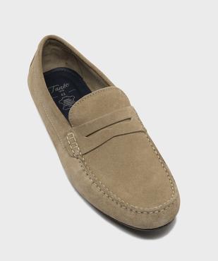 Mocassins dessus cuir velours homme -Tanéo vue5 - TANEO GEMO FOR GOOD - GEMO