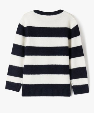 Pull rayé en maille garçon - LuluCastagnette vue3 - LULUCASTAGNETTE - GEMO