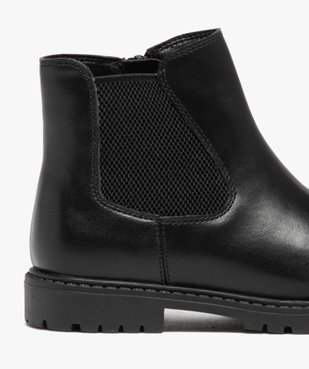 Boots garçon style Chelsea unies à semelle crantée vue6 - GEMO (ENFANT) - GEMO