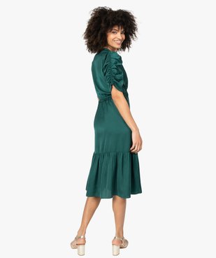 Robe femme à volants avec manches froncées vue3 - GEMO(FEMME PAP) - GEMO