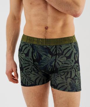 Boxer à motif feuillage homme - Freegun vue2 - FREEGUN - GEMO