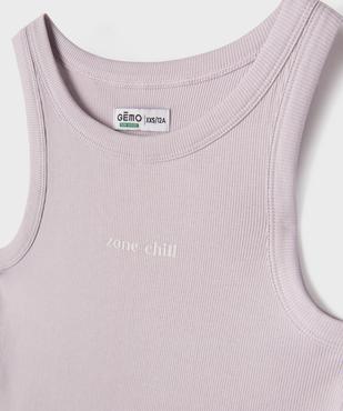 Pyjashort en maille côtelée extensible fille vue2 - GEMO 4G FILLE - GEMO