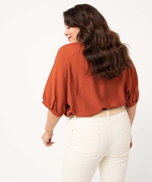 Blouse femme grande taille loose à manches courtes vue3 - GEMO (G TAILLE) - GEMO