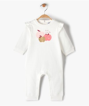 Pyjama bébé fille avec volants sur les épaules sans pieds vue2 - GEMO(BB COUCHE) - GEMO