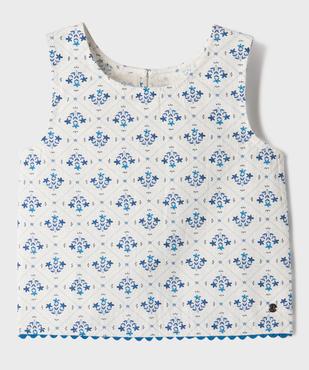 Blouse sans manches fleurie fille - LuluCastagnette vue1 - LULUCASTAGNETTE - GEMO