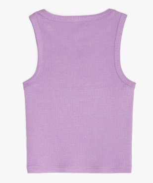Débardeur fille côtelé à motif vue3 - GEMO (JUNIOR) - GEMO