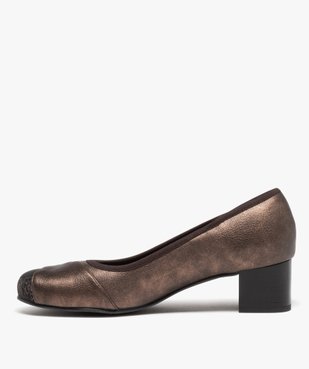 Escarpin confort avec dessus métallisé femme vue3 - GEMO (CONFORT) - GEMO