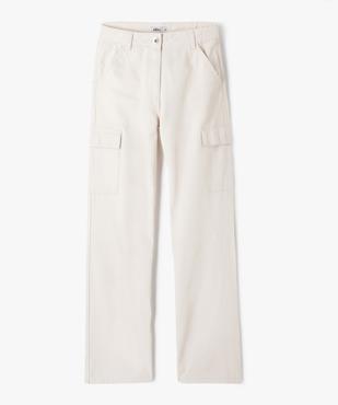 Pantalon cargo straight en coton fille vue1 - GEMO 4G FILLE - GEMO
