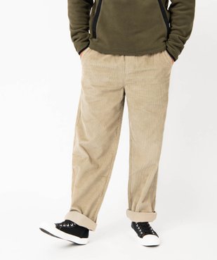 Pantalon large en velours côtelé avec ceinture élastique homme vue1 - GEMO (HOMME) - GEMO