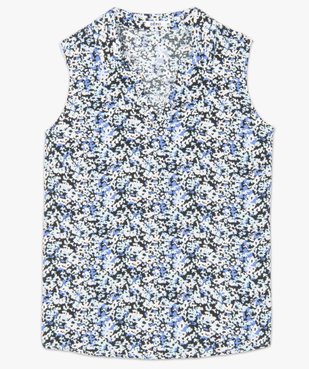 Blouse femme sans manches imprimée avec col chemise vue4 - GEMO(FEMME PAP) - GEMO