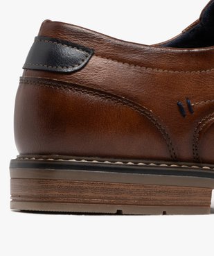 Derbies unis à lacets ronds contrastants homme vue7 - MARIO BALDANO - GEMO