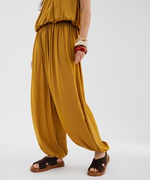 Pantalon large et fluide satiné look sarouel femme vue1 - GEMO(FEMME PAP) - GEMO