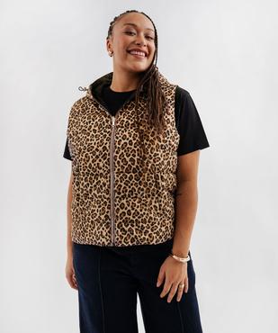 Doudoune sans manches à capuche réversible femme grande taille vue1 - GEMO 4G GT - GEMO