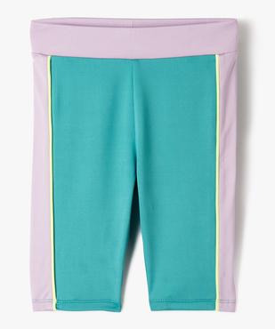 Leggings court tricolore spécial sport fille  vue1 - GEMO (ENFANT) - GEMO