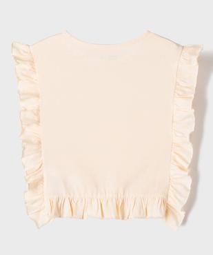 Tee-shirt sans manches volanté fille  vue3 - GEMO 4G FILLE - GEMO