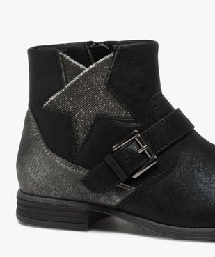 Boots fille zippés avec étoile pailletée sur le côté vue6 - GEMO (ENFANT) - GEMO