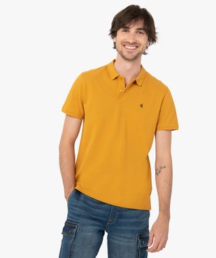 Polo homme à manches courtes en maille piquée vue1 - GEMO (HOMME) - GEMO