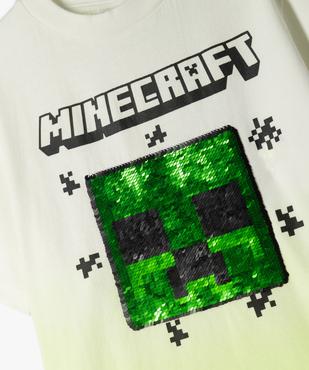 Tee-shirt Minecraft sequins garçon vue2 - MINECRAFT - GEMO