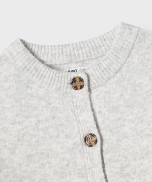 Gilet en maille coupe ample et courte fille vue2 - GEMO (JUNIOR) - GEMO