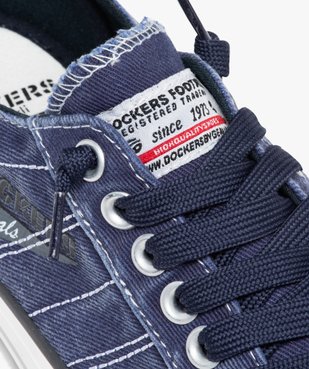 Baskets homme en toile denim unie à lacets - Dockers vue6 - DOCKERS BY GERL - GEMO