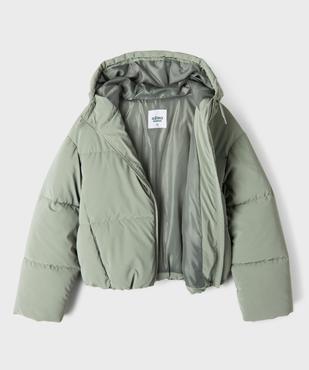 Parka courte à capuche en matière déperlante finition mate fille vue4 - GEMO 4G FILLE - GEMO