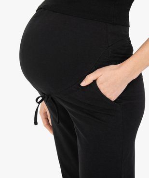 Pantalon de grossesse droit en jersey avec lien à la taille vue2 - GEMO C4G MATERN - GEMO