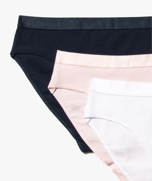 Culottes unies avec ceinture satinée fille (lot de 3) vue2 - GEMO 4G FILLE - GEMO