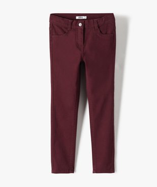 Pantalon fille coupe Slim uni vue1 - GEMO (ENFANT) - GEMO