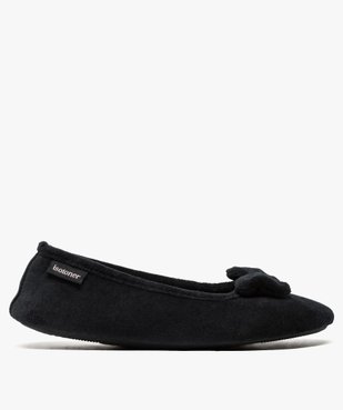 Chaussons femme ballerines en velours à motifs - Isotoner vue1 - ISOTONER - GEMO