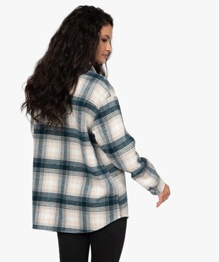 Veste femme forme chemise effet flanelle vue3 - GEMO(FEMME PAP) - GEMO