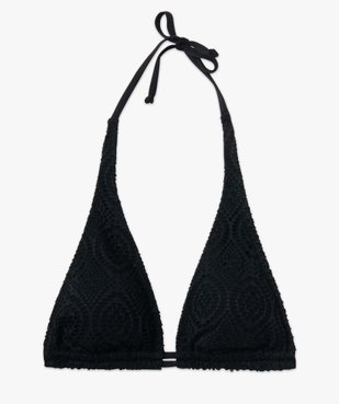 Haut de maillot de bain femme forme triangle en dentelle vue4 - GEMO 4G FEMME - GEMO