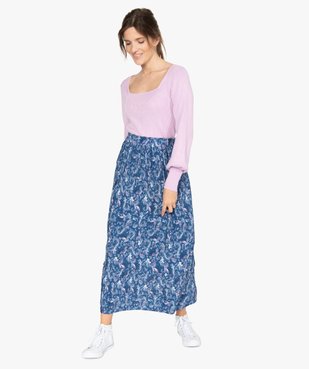 Jupe femme longue plissée à motifs vue5 - GEMO(FEMME PAP) - GEMO