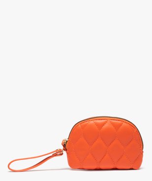 Porte-monnaie femme demi-lune matelassé à zip et dragonne vue1 - GEMO (ACCESS) - GEMO