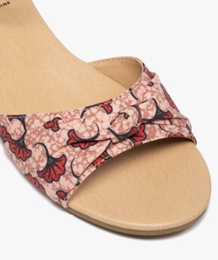 Sandales femme à petit talon compensé et dessus drapé vue6 - GEMO (CASUAL) - GEMO
