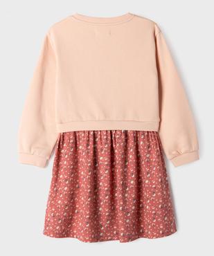 Robe avec haut sweat fille vue3 - GEMO (ENFANT) - GEMO