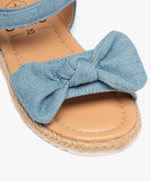 Sandales fille dessus en denim avec nœud décoratif vue6 - GEMO (ENFANT) - GEMO