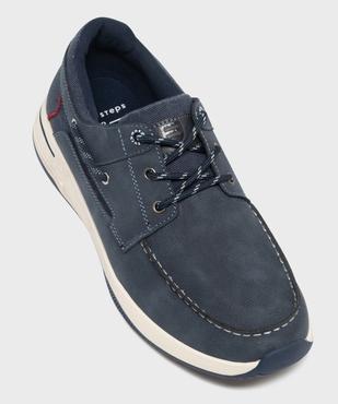 Chaussures bateau à lacets et semelle sport homme vue6 - URBAN STEPS - GEMO