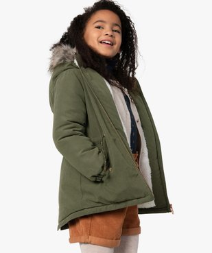 Parka fille déperlante à doublure chaude vue1 - GEMO (ENFANT) - GEMO