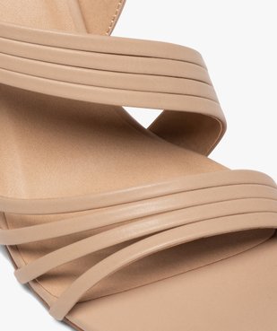 Sandales femme unies à talon et fines brides vue6 - GEMO(URBAIN) - GEMO