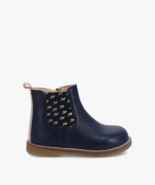 Boots bébé fille style Chelsea en cuir uni – NA! vue1 - NA! - GEMO