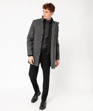 Manteau homme court avec col intérieur amovible vue2 - GEMO (HOMME) - GEMO