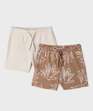 Short en coton fluide avec taille ajustable bébé garçon (lot de 2) vue1 - GEMO(BEBE DEBT) - GEMO