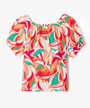 Blouse à manches ballon avec nœud en viscose froissée fille vue3 - GEMO 4G FILLE - GEMO