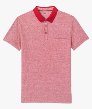 Polo homme à fines rayures et manches courtes vue4 - GEMO (HOMME) - GEMO