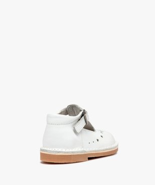 Babies bébé fille dessus cuir uni motifs perforés vue4 - GEMO(BEBE DEBT) - GEMO