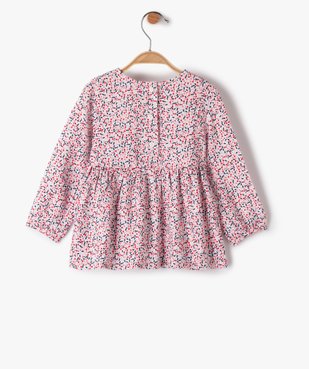 Blouse bébé fille imprimée avec volants sur le haut du buste vue3 - GEMO(BEBE DEBT) - GEMO