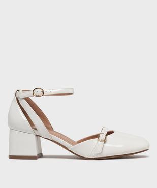 Escarpins vernis à bout arrondi avec bride cheville femme - Follow Me vue1 - FOLLOW ME - GEMO