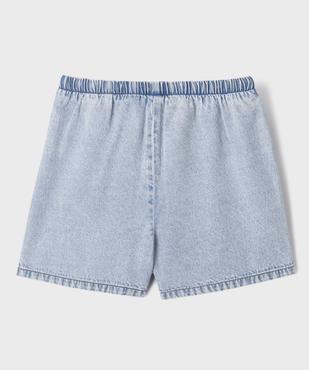 Short en jean ample à taille élastiquée fille vue3 - GEMO (JUNIOR) - GEMO